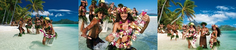 The Polynesian flowered welcome