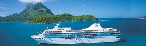 The Paul Gauguin in the Polynesian waters
