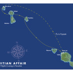 Map 10 night cruise - Papeete, Moorea, Huahine, Tahaa, Raiatea, Bora Bora