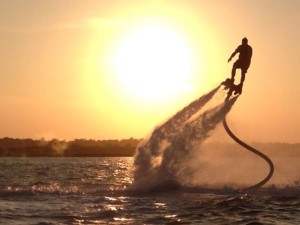 Flyboard at sunset