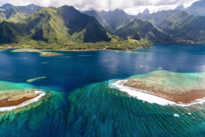 Aerial View of Tahiti Iti